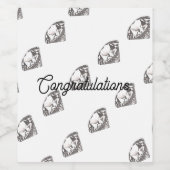 Diamantontwerp op een wijn etiket (Enkel label)