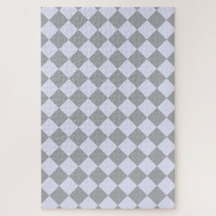Diamantpatroon in grijs en lavendel legpuzzel