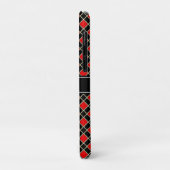 Diamantpatroon in zwart en rood Case-Mate iPhone case (Achterkant/links)