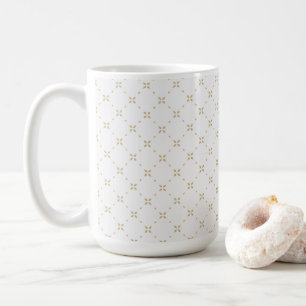 Diamantpatroon op witte koffie Mok