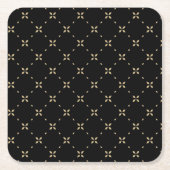 Diamantpatroon op zwart Onderzetter (Voorkant)