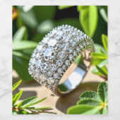 diamantring wijn etiket (Enkel label)