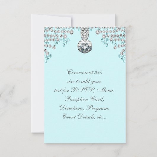 Diamants argentés Bleu sarcelle RSVP (Dos)