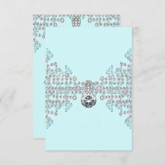 Diamants argentés Bleu sarcelle RSVP (Devant / Derrière)