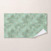 Diamants Art Déco Motif, Turquoise & Or (Serviette à main)