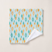 Diamants Atomique MCM Motif Aqua, Turquoise, Orang (Gant de toilette)