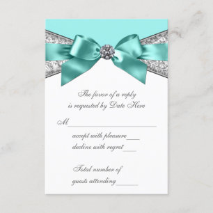 Diamants Blancs Bleu Turquoise Douce 16 RSVP
