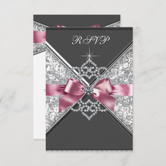 Diamants blancs noir rose RSVP (Devant / Derrière)