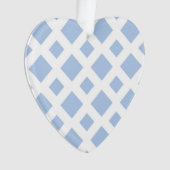 Diamants bleu clair sur blanc (devant)