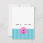 Diamants bleus et invitation d'anniversaire floral (Dos)