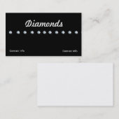 Diamants Carte de visite de bijoux (Devant / Derrière)