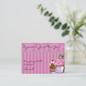 Diamants Carte de visite de Cupcake's Damask Desig (Debout devant)
