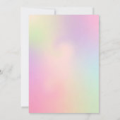 Diamants Chic Holographique Invitation Mariage Ann (Dos)