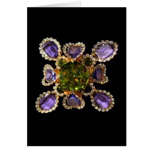 Diamants d'améthyste violet Emeralds bijoux (Devant)