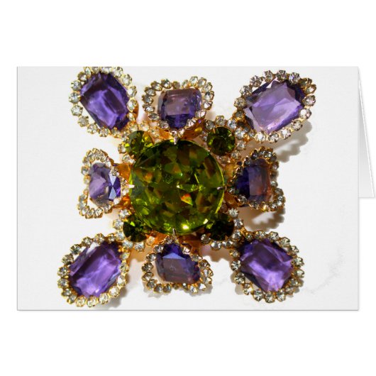 Diamants d'améthyste violet Emeralds bijoux (Devant horizontal)