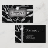 Diamants d'argent de zèbre de carte de visite de (Devant / Derrière)