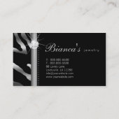 Diamants d'argent de zèbre de carte de visite de (Dos)
