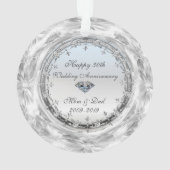 Diamants d'argent élégant 50e anniversaire de Mari (dos)