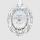 Diamants d'argent élégant 50e anniversaire de Mari (devant)