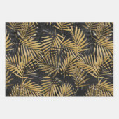 DIAMANTS DE BOUTEILLES FEUILLES TROPICALES NOIRES  (Devant)