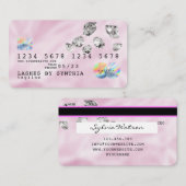 Diamants de carte de crédit Unicorn Pink Holograph (Devant / Derrière)