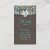 Diamants de coeur de bijoux de carte de visite de (Dos)