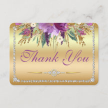 Diamants de fleurs Mariage Merci or