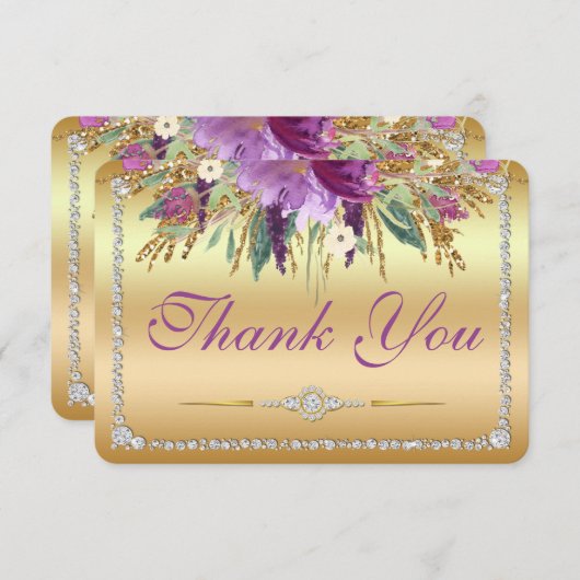 Diamants de fleurs Mariage Merci or (Devant / Derrière)