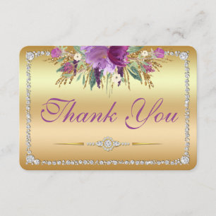 Diamants de fleurs Mariage Merci or