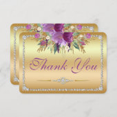 Diamants de fleurs Mariage Merci or (Devant / Derrière)