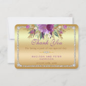 Diamants de fleurs Mariage Merci or (Dos)