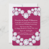 Diamants de noces de diamant cœur invitation pour  (Dos)