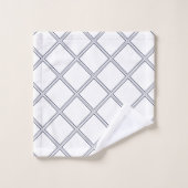 Diamants élégants modernes de blanc et de marine (Gant de toilette)