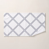 Diamants élégants modernes de blanc et de marine (Serviette à main)