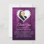 Diamants élégants Purple Carte de remerciements fu (Devant)