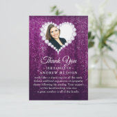 Diamants élégants Purple Carte de remerciements fu (Debout devant)