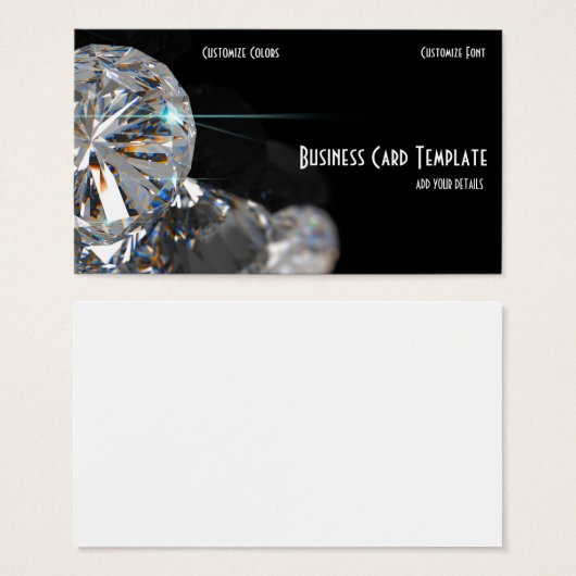 Diamants en pierre de bijoux (Devant & derrière)