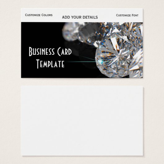 Diamants en pierre de bijoux (Devant & derrière)