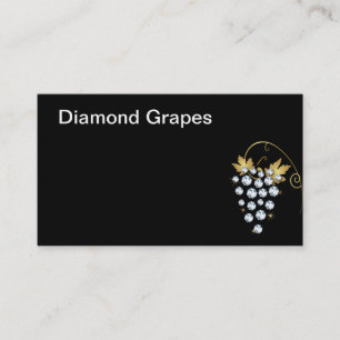 Diamants et carte de visite de logo de raisins