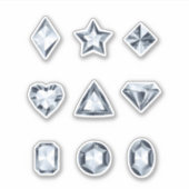 Diamants et gemmes autocollants (Devant)