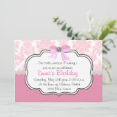 Diamants et invitation roses de damassé de perles (Debout devant)