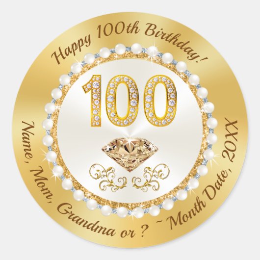 Diamants et Perles, Or, Stickers 100e Anniversaire (Devant)