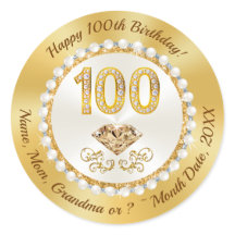 Diamants et Perles, Or, Stickers 100e Anniversaire