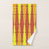 Diamants et triangles - Rouge et orange (Serviette à main)
