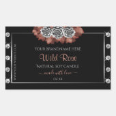 Diamants Étiquettes Floral rouge et argent (Devant)