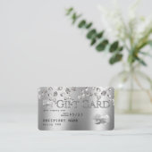 Diamants Feuille d'argent Carte de crédit carte ca (Debout devant)