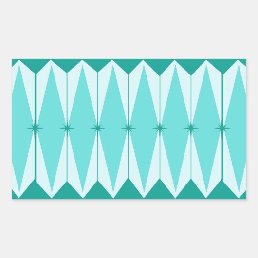 Diamants géométriques et étoiles - Stickers Rectan (Devant)