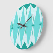 Diamants géométriques et Starburbs Horloge ronde (Angle)