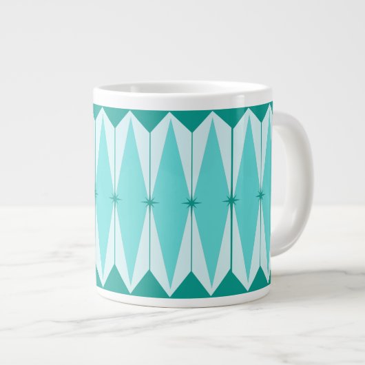 Diamants géométriques et Starburts Jumbo Mug (Devant droit)