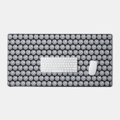 Diamants gris clair abstraits sur fond noir (Clavier et souris)